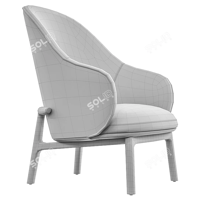 Modern Comfort Armchair: Norte 3D model image 5