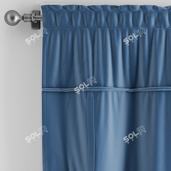 Elegant Roman Blinds: Window Upgrade 3D model image 3