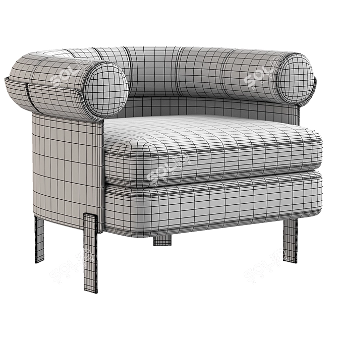 Matia Armchair: Luxurious Comfort and Style 3D model image 5