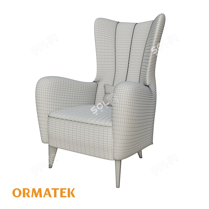 Modern Comfort Armchair Verda Leon 3D model image 2