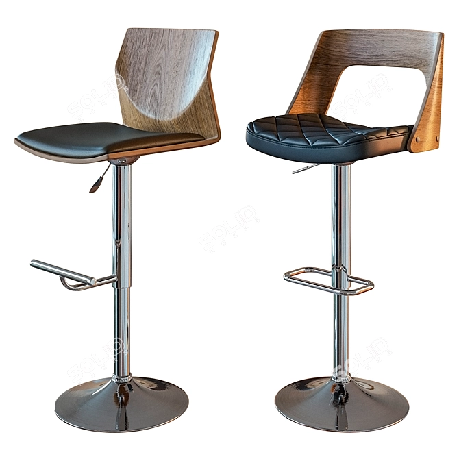 JY Philip Bar Stools (Set of 2) 3D model image 1