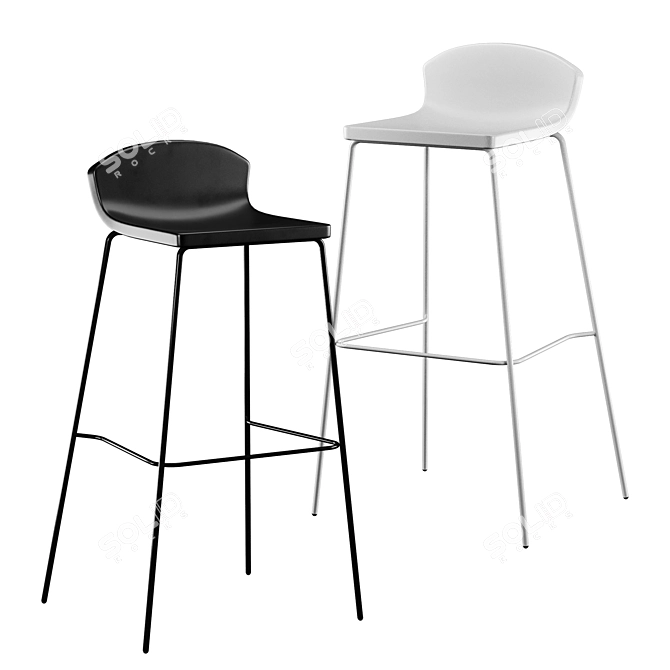 Zug Bar Stool: Sleek and Stylish 3D model image 1