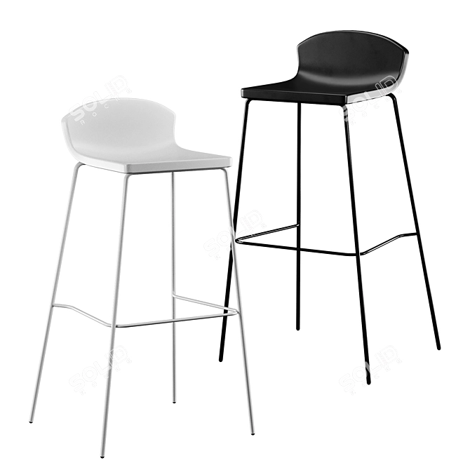 Zug Bar Stool: Sleek and Stylish 3D model image 2