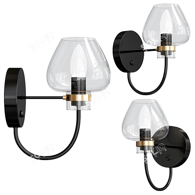 Elegant Lumion Ilona Wall Lamp 3D model image 1