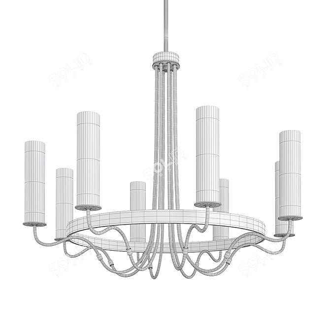 Elegant Kearney Chandelier - Stunning Lighting Fixture 3D model image 2