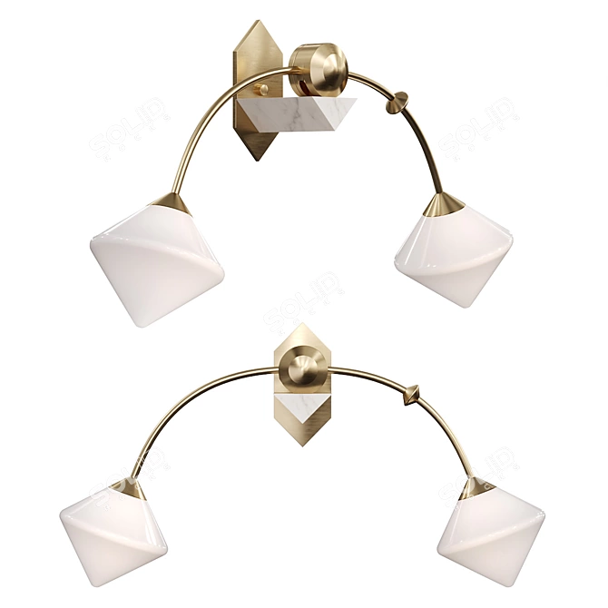 Elegant Themis 27 Sconce by BecBrittain 3D model image 1