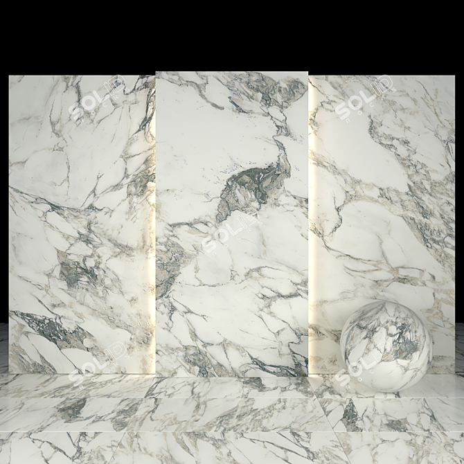 Luxury Arabescato Marble Collection 3D model image 1