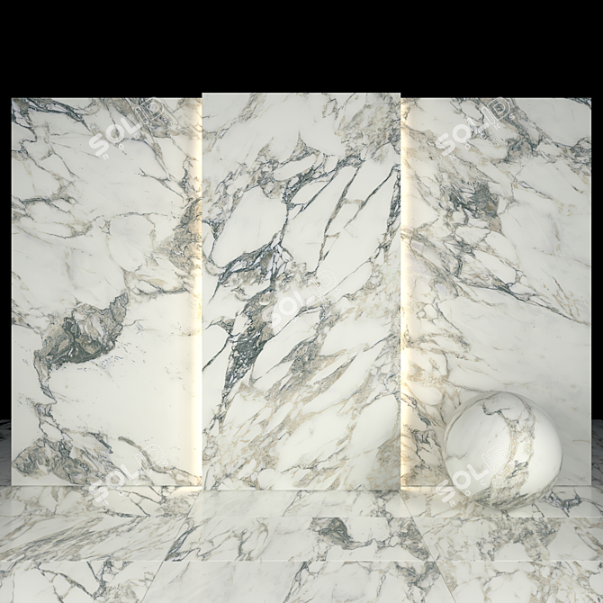 Luxury Arabescato Marble Collection 3D model image 2