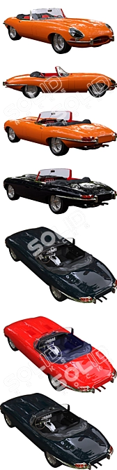 Classic Beauty: 1962 Jaguar E-Type 3D model image 5