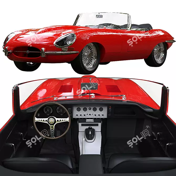 Classic Beauty: 1962 Jaguar E-Type 3D model image 7