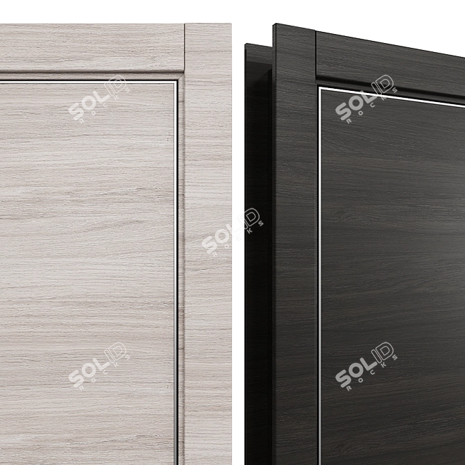 Profil Doors 1Z: Elegant Lotus Handle 3D model image 2