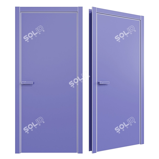 Profil Doors 1Z: Elegant Lotus Handle 3D model image 4