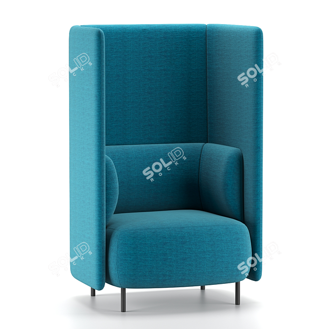 Elegant Buddy Hub Armchair 3D model image 1