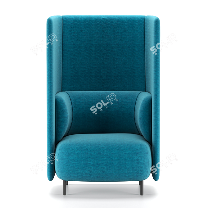 Elegant Buddy Hub Armchair 3D model image 2