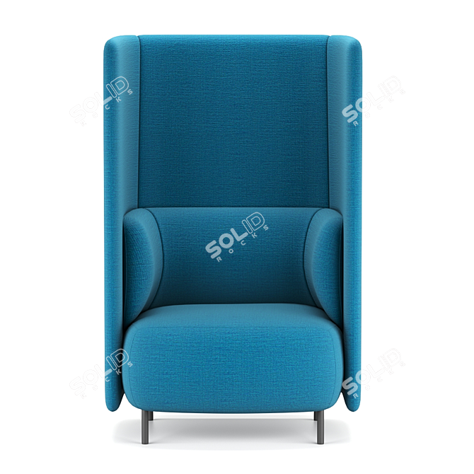 Elegant Buddy Hub Armchair 3D model image 5