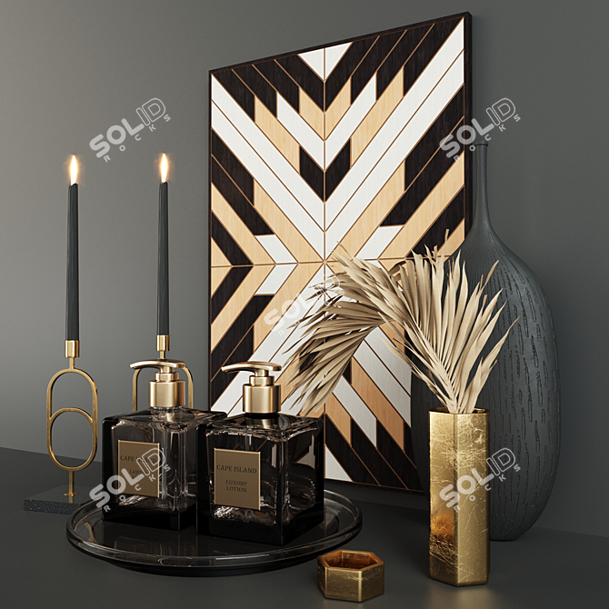 Coastal Retreat Decor Set 3D model image 4