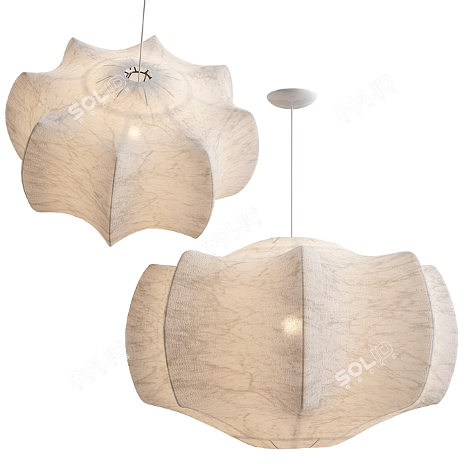 Ethereal Cocoon Pendant: Flos Viscontea 3D model image 1
