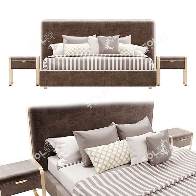 Title: Elegant Cantori Elvis Bed In 3D Max 3D model image 2