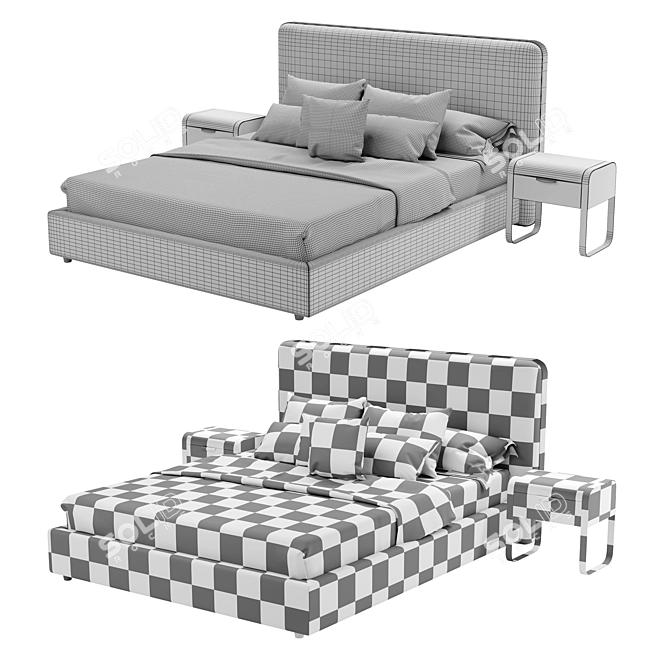 Title: Elegant Cantori Elvis Bed In 3D Max 3D model image 3