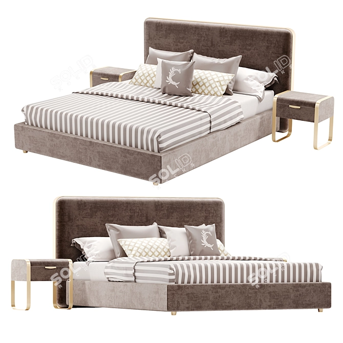 Title: Elegant Cantori Elvis Bed In 3D Max 3D model image 5