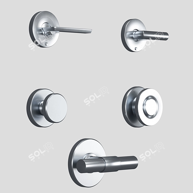 Sleek Handle: Modern Elegance 3D model image 4