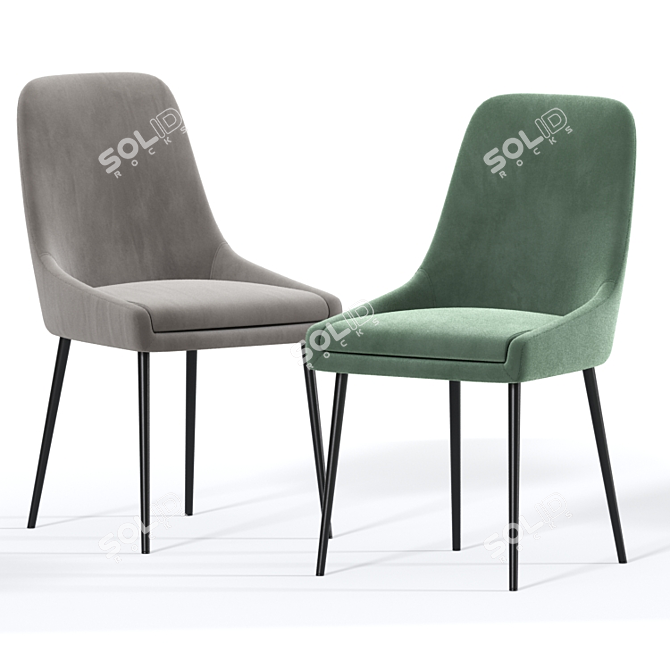 Modway Viscount Upholstered Dining Chair 3D model image 2