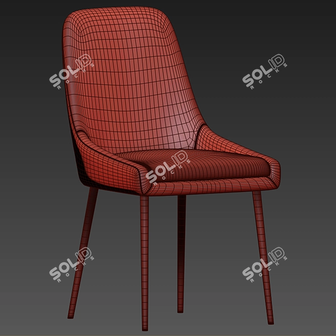 Modway Viscount Upholstered Dining Chair 3D model image 4