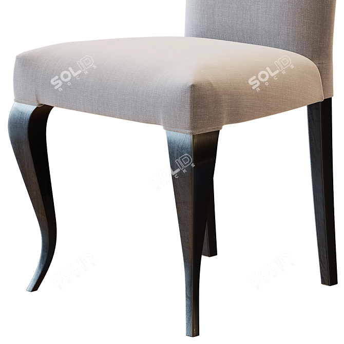 Elegant NEO Cara Hardwood Chair 3D model image 3