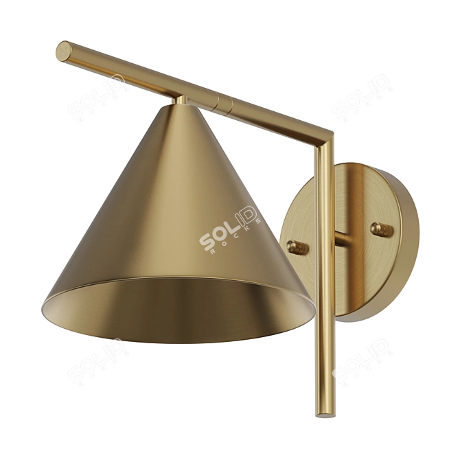 Ethereal Metal Cone Lamp 3D model image 1