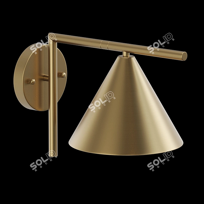 Ethereal Metal Cone Lamp 3D model image 2