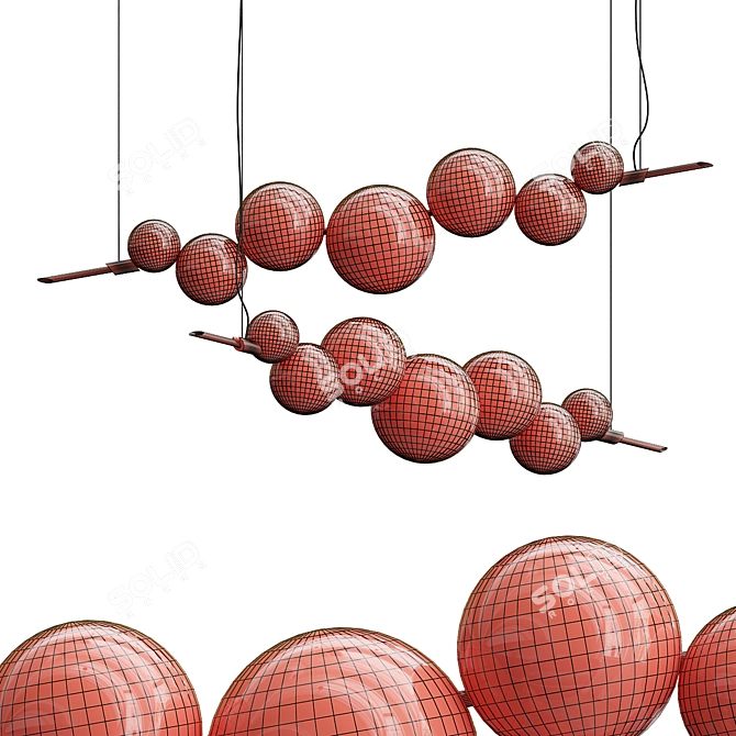 Dory Dimmable LED Chandelier 3D model image 2