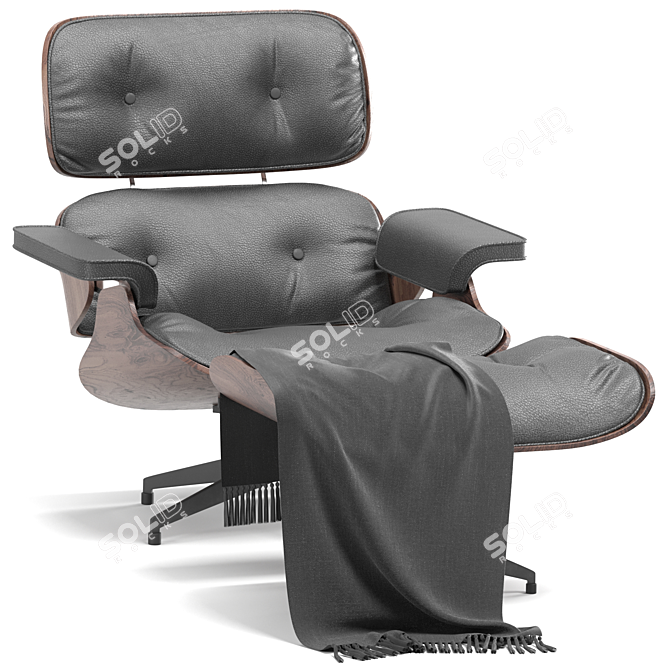 Elegant Eames Lounge Armchair | Stylish Comfort for Your Home 3D model image 1