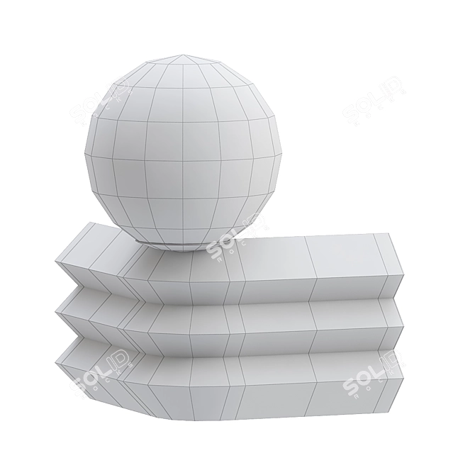 Sleek Lychee Lamp: Soft Geometry 3D model image 2