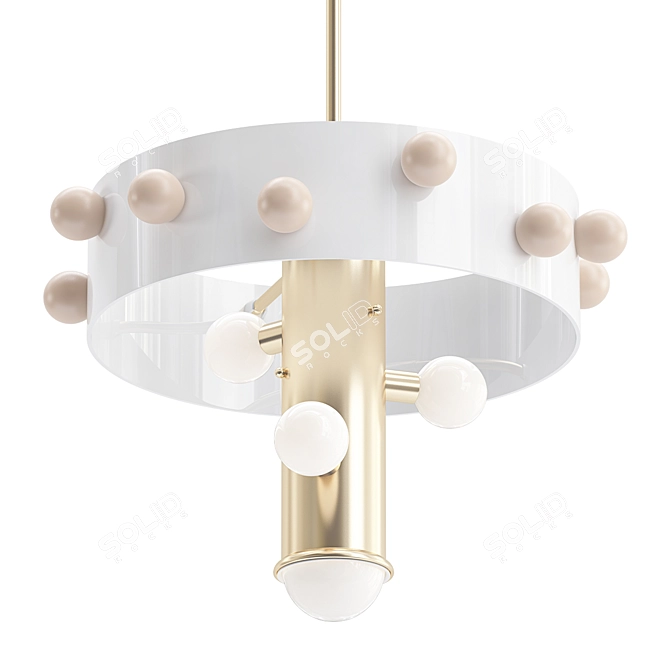 Contemporary Brass Pendant by Asenov 3D model image 1