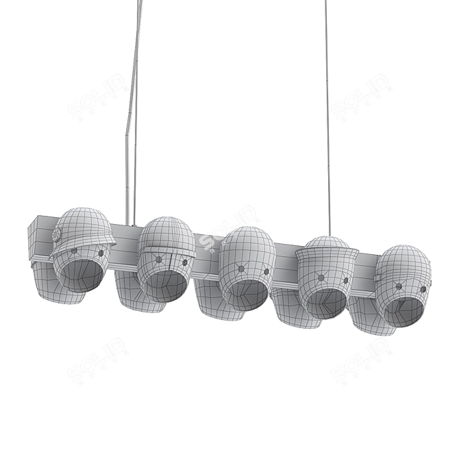 Celebrate in Style with the Party Hanging Light 3D model image 2