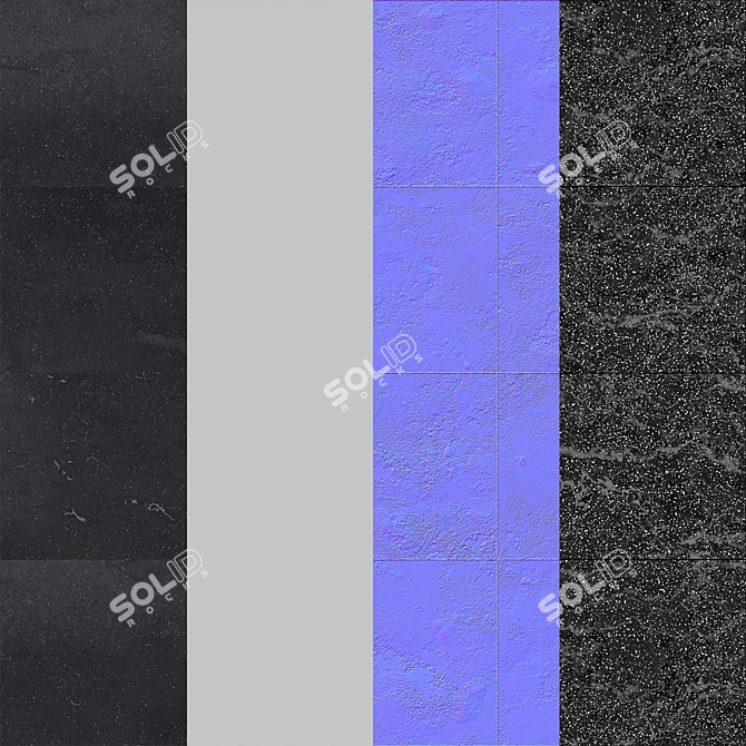 Basalt Chevron Tiles: Stylish and Durable 3D model image 3