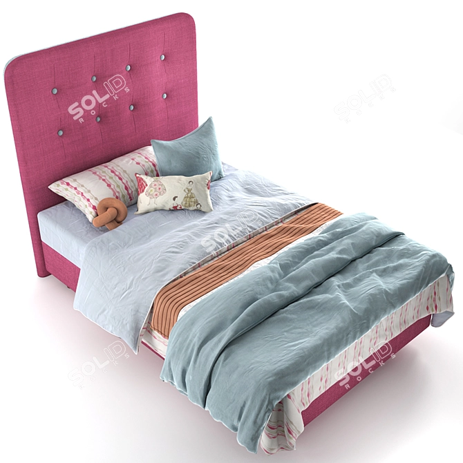 Charlie & Lola Kids Bedhead - Stylish and Cozy 3D model image 2