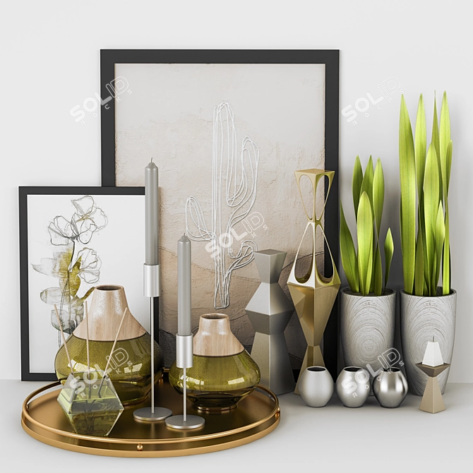 Elegant Decor Set 2015 3D model image 1