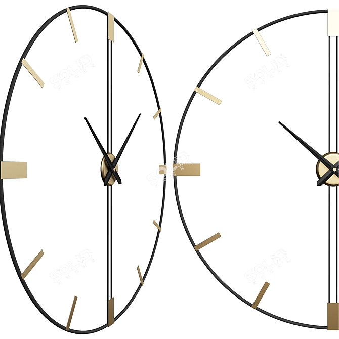 Modern Wall Clock Collection: A Stunning Addition to Your Interior 3D model image 4