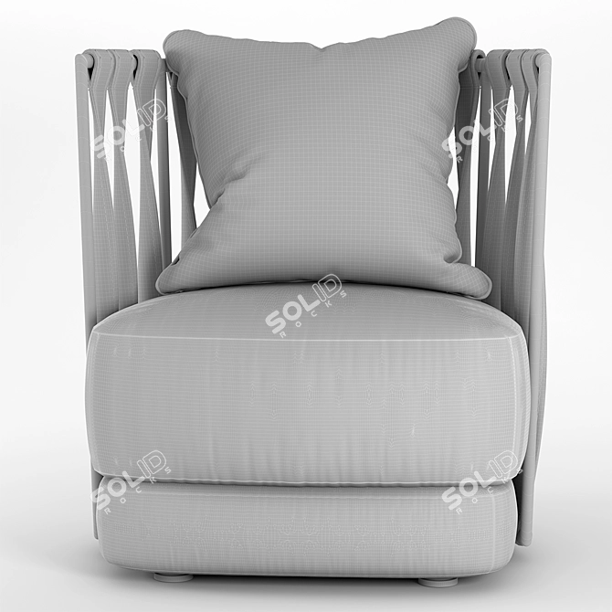 Modern Fabric Sofa Set 3D model image 5