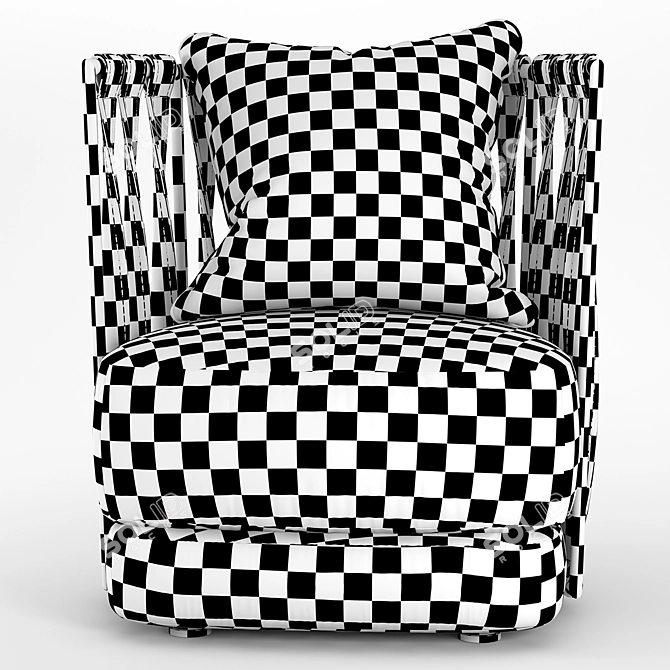 Modern Fabric Sofa Set 3D model image 9