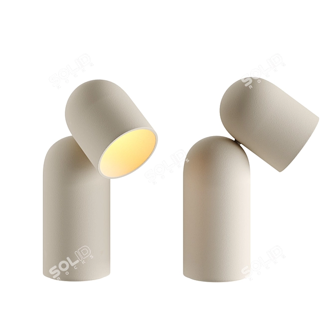 Fumi Light: Elegant Ceramic Lamp 3D model image 1