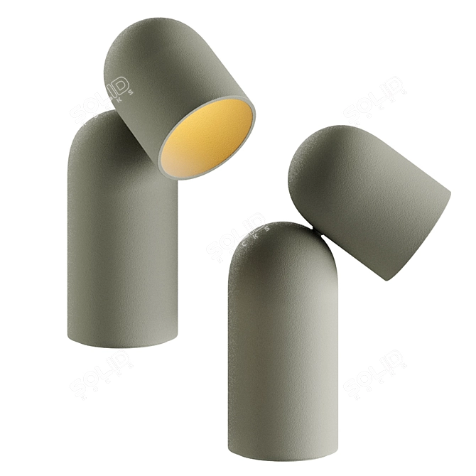 Fumi Light: Elegant Ceramic Lamp 3D model image 6