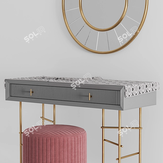 Elegant Astoria Console - Enza Home 3D model image 3