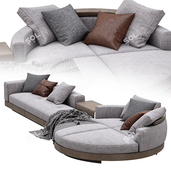 Luxury 2021 Sofa Connery by Minotti 3D model image 4