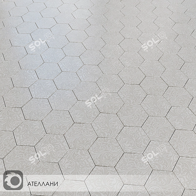 Atellani Matte Wall Tiles - 20x23.1: Perfect for Any Space 3D model image 5