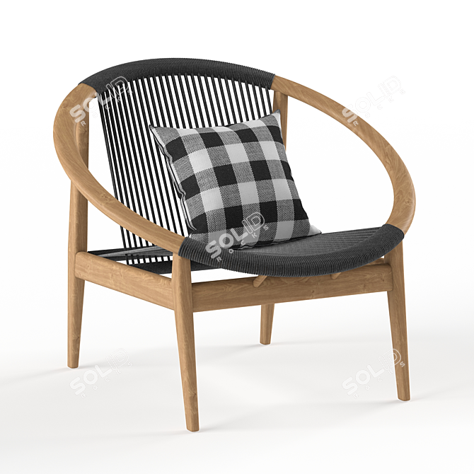 Elegant Frida Lounge Chair: Stylish Comfort for Any Space 3D model image 1