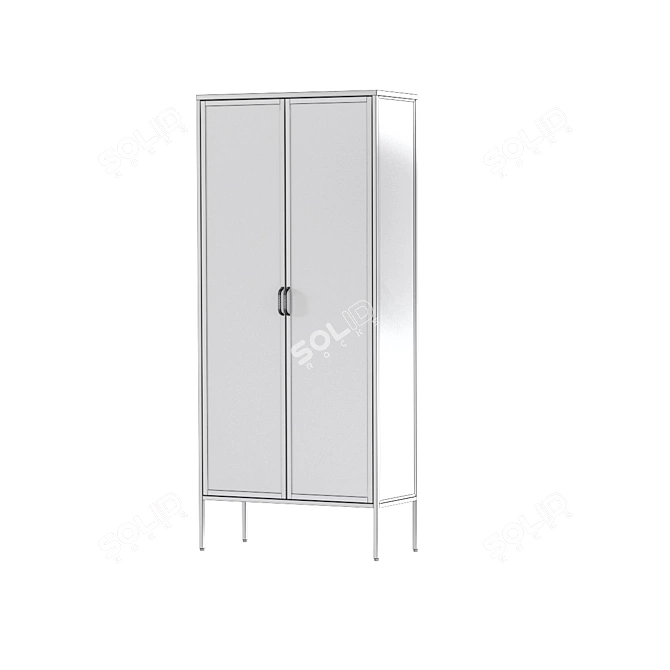 Urban Chic Large Display Cabinet 3D model image 2