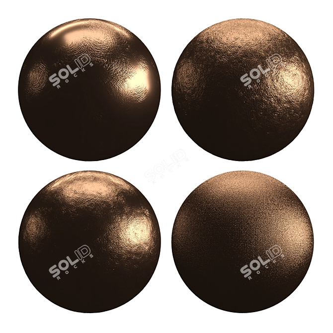 Luxury Copper Brushed Texture 3D model image 2