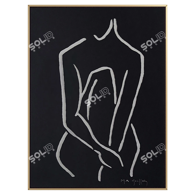 Elegant Wall Art Decor 5 3D model image 1